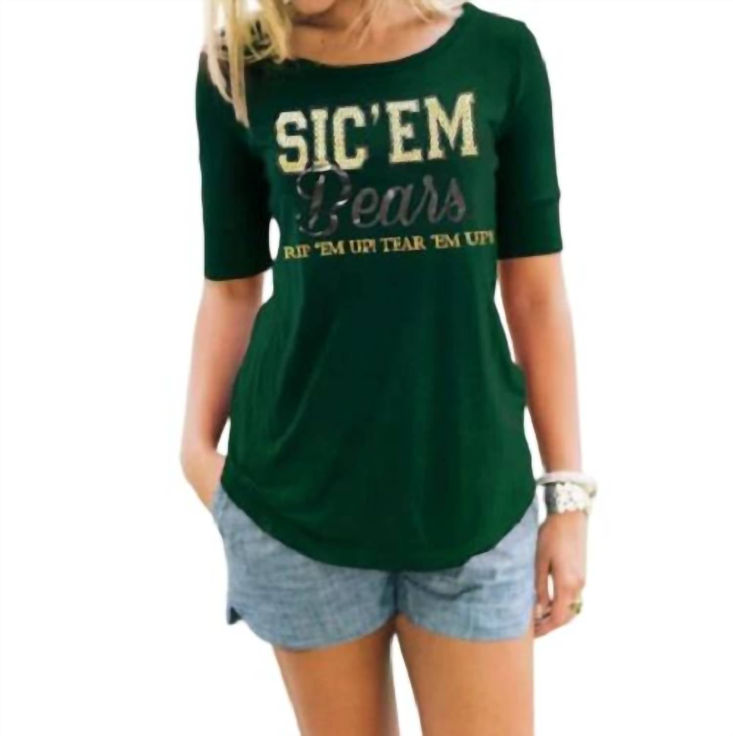 Футболка с коротким рукавом «Спирит» университета Бэйлора зеленого цвета Gameday Couture
Футболка с коротким рукавом «Спирит» университета Бэйлора зеленого цвета Gameday Couture