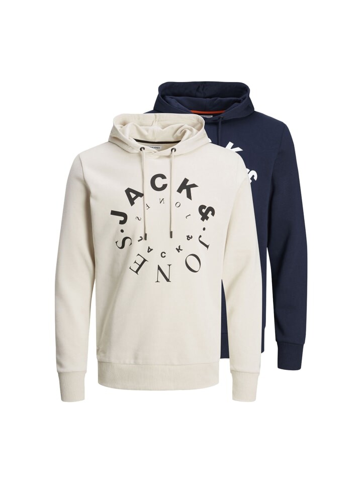 Толстовка Jack & Jones 2er Pack, цвет blau/weiß 
Толстовка Jack & Jones 2er Pack, цвет blau/weiß