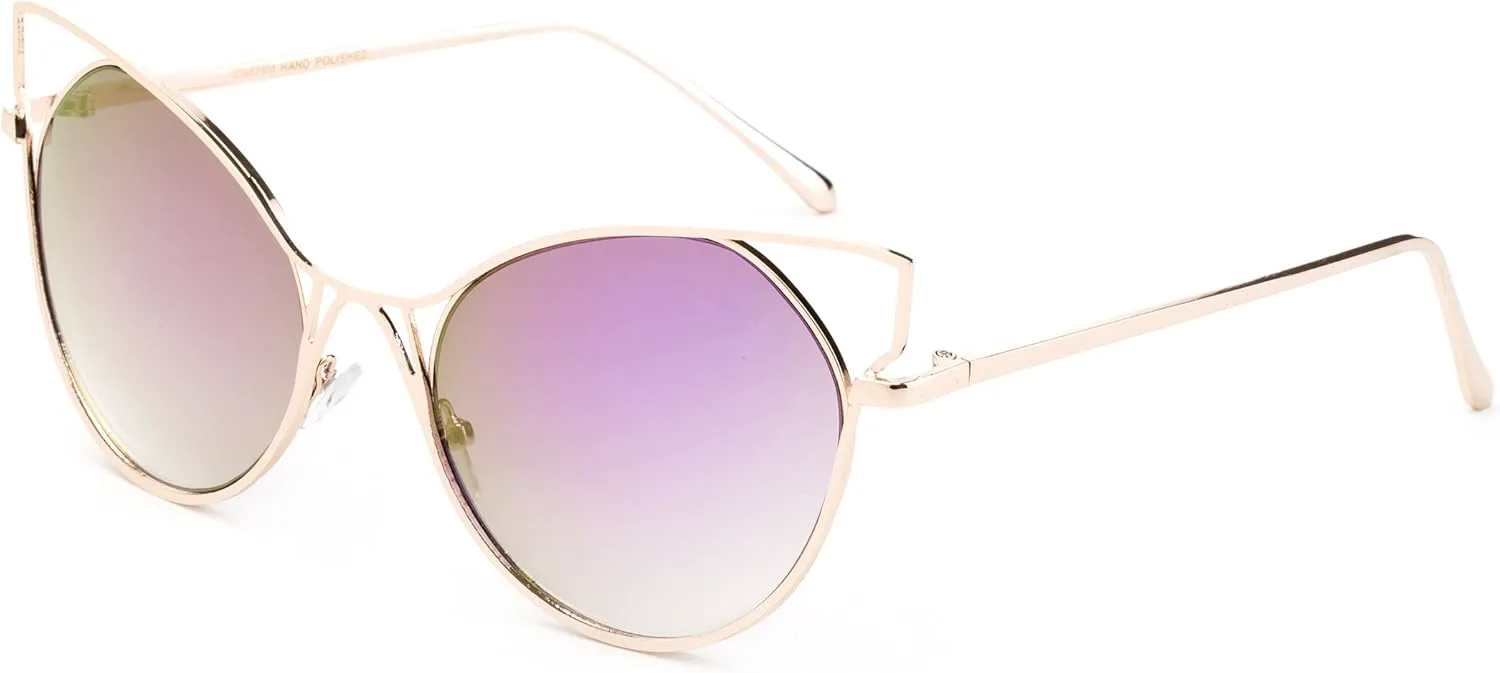 Newbee Fashion - Современные геометрические солнцезащитные очки-«кошачий глаз» с линзами в форме «кошачий глаз» для женщин Newbee Fashion Sunglasses, Gold/Purple
Newbee Fashion - Современные геометрические солнцезащитные очки-«кошачий глаз» с линзами в форме «кошачий глаз» для женщин Newbee Fashion Sunglasses, Gold/Purple