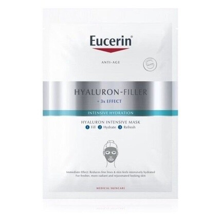 Hyaluron-Filler 3x Effect Интенсивная гиалуроновая маска 1 маска Eucerin
Hyaluron-Filler 3x Effect Интенсивная гиалуроновая маска 1 маска Eucerin