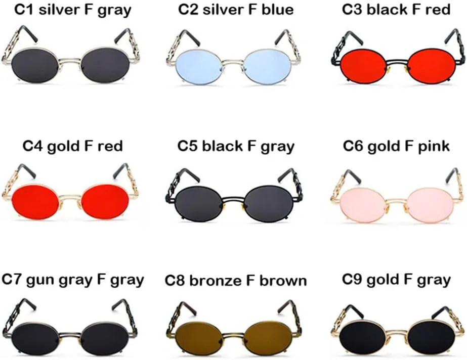 Мужские солнцезащитные очки в стиле стимпанк, ретро-очки, металлическая оправа, золотисто-черная овальная форма, защита от ультрафиолета UV400 VFDHN, Black Gray
Мужские солнцезащитные очки в стиле стимпанк, ретро-очки, металлическая оправа, золотисто-черная овальная форма, защита от ультрафиолета UV400 VFDHN, Black Gray