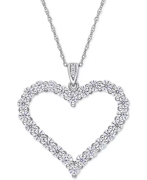 Ожерелье с подвеской в форме сердца из выращенного в лаборатории муассанита (2-2/5 карата) из стерлингового серебра, 18 дюймов Macy'S, moissanite
Ожерелье с подвеской в форме сердца из выращенного в лаборатории муассанита (2-2/5 карата) из стерлингового серебра, 18 дюймов Macy'S, moissanite