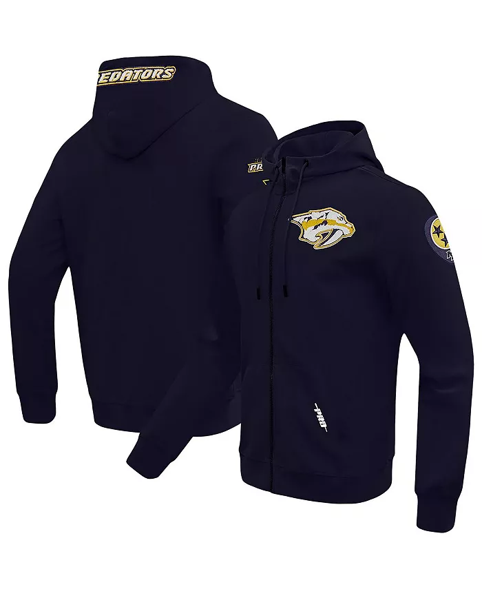 Мужская классическая худи-куртка с молнией Nashville Predators из шенилла в синем цвете Pro Standard
Мужская классическая худи-куртка с молнией Nashville Predators из шенилла в синем цвете Pro Standard