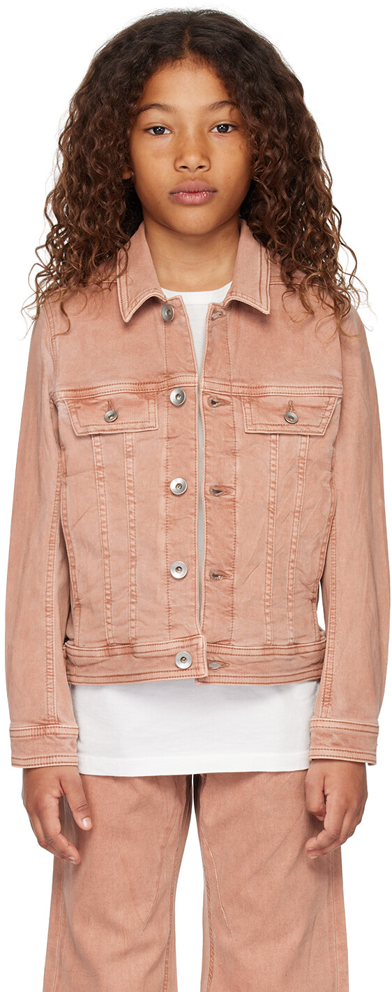 Детская розовая джинсовая куртка Trucker Rick Owens
Детская розовая джинсовая куртка Trucker Rick Owens