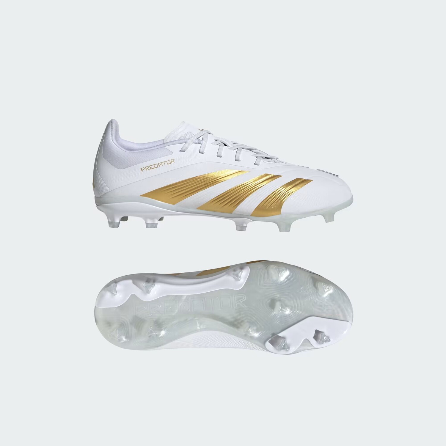 Футбольные бутсы Predator Elite для твердого грунта Adidas, цвет Cloud White/Gold Metallic/Cloud White
Футбольные бутсы Predator Elite для твердого грунта Adidas, цвет Cloud White/Gold Metallic/Cloud White