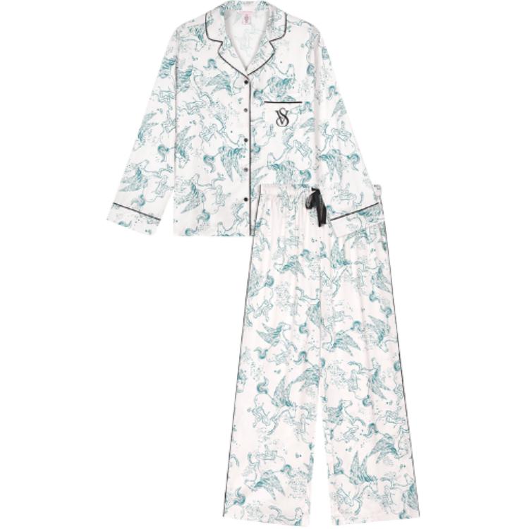 Пижамный комплект легкий блестящий сатин women's Victoria's Secret, белый
Пижамный комплект легкий блестящий сатин women's Victoria's Secret, белый