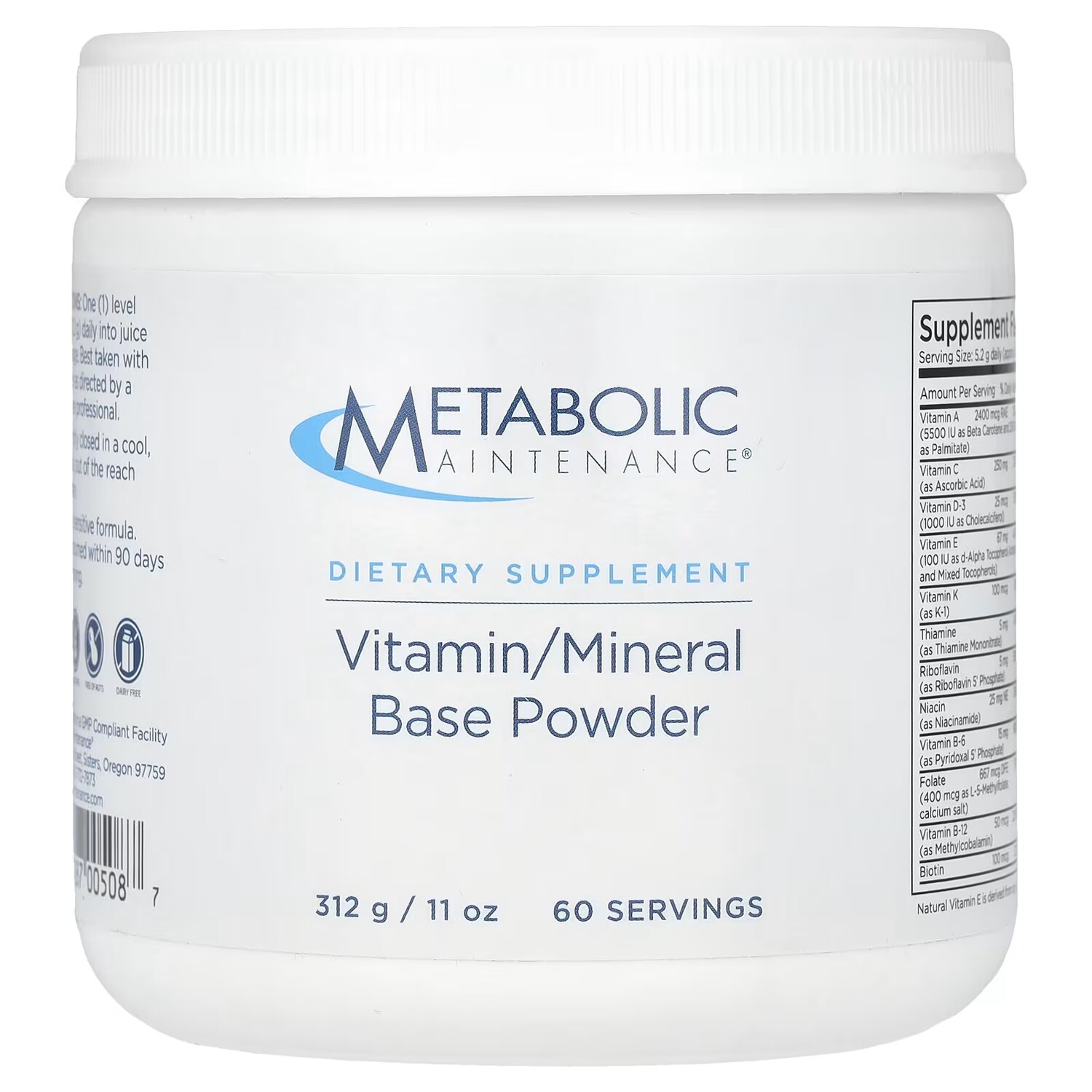 Витаминно-минеральная базовая пудра Metabolic Maintenance для поддержания метаболизма, 312 г
Витаминно-минеральная базовая пудра Metabolic Maintenance для поддержания метаболизма, 312 г