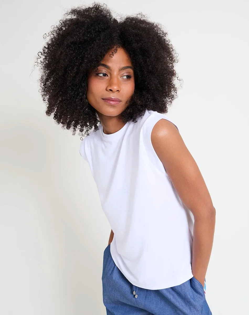 Женская майка без рукавов с круглым вырезом Naf Naf, белый
Женская майка без рукавов с круглым вырезом Naf Naf, белый