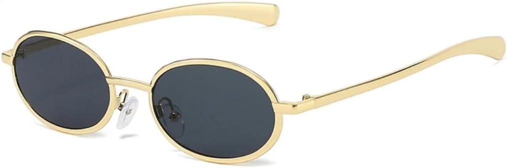 Солнцезащитные очки для мужчин и женщин - защита UV400 - маленькие овальные металлические градиентные очки в стиле панк для занятий спортом на открытом воздухе и вождения DSVIGF, Golden Grey
Солнцезащитные очки для мужчин и женщин - защита UV400 - маленькие овальные металлические градиентные очки в стиле панк для занятий спортом на открытом воздухе и вождения DSVIGF, Golden Grey