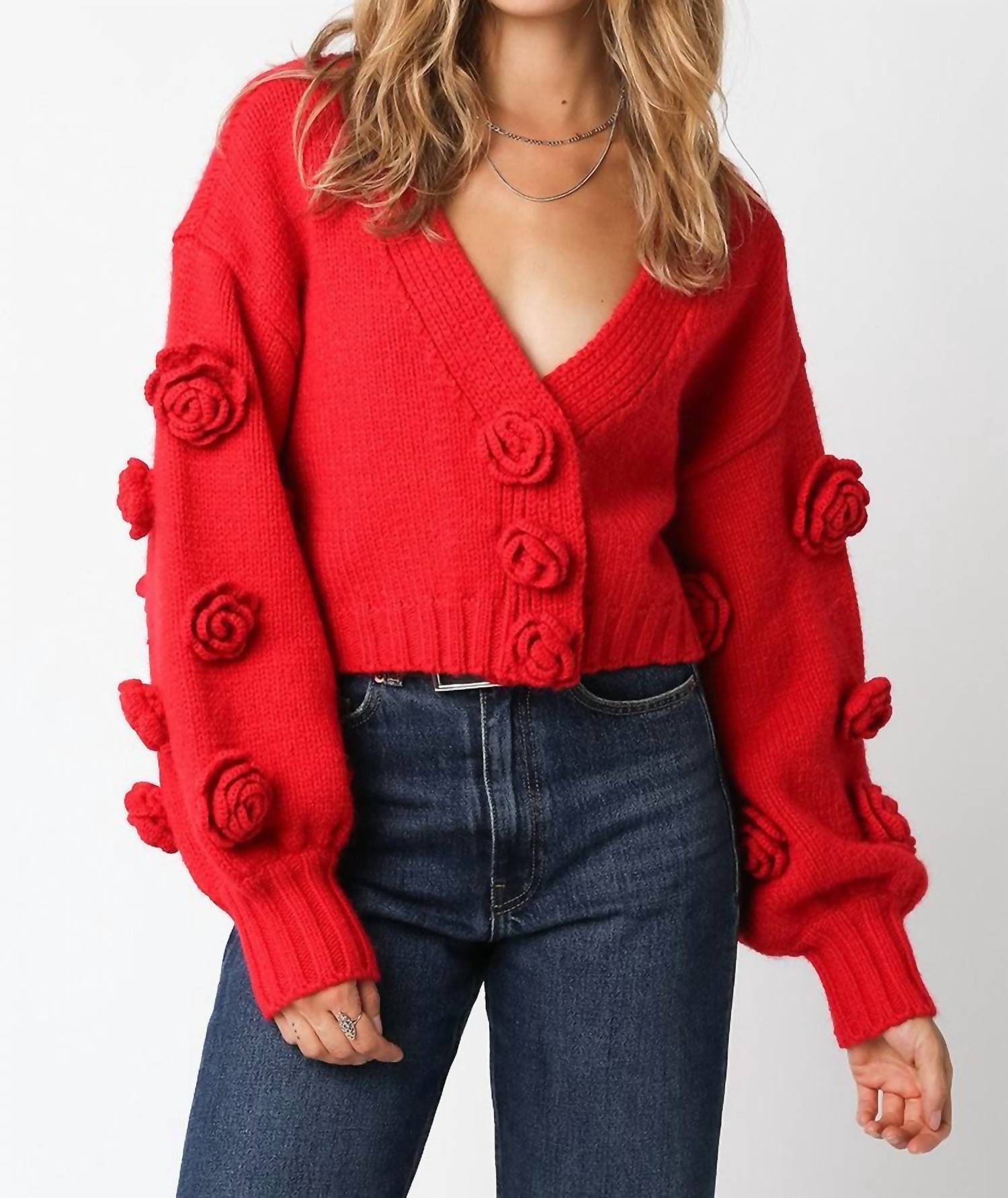 Укороченный кардиган Kissed By A Rose в красном цвете OLIVACEOUS
Укороченный кардиган Kissed By A Rose в красном цвете OLIVACEOUS