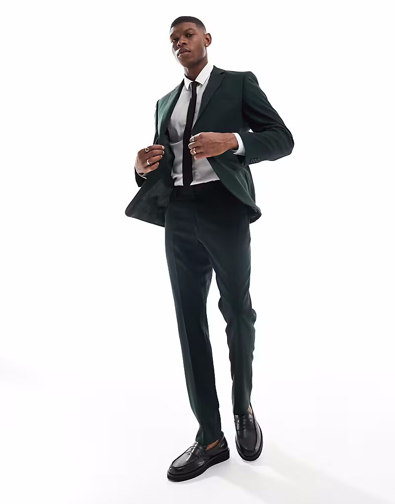 Узкие свадебные брюки зеленого цвета Asos Design
Узкие свадебные брюки зеленого цвета Asos Design