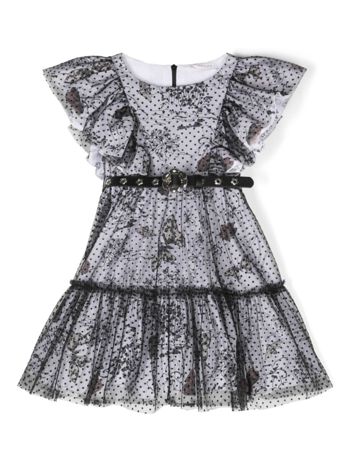 Monnalisa платье с оборками и принтом, белый
Monnalisa платье с оборками и принтом, белый