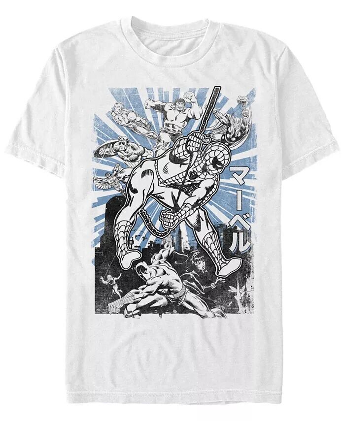 Мужская футболка с коротким рукавом Marvel Avengers Classic Spider-Man Kanji Fifth Sun, белый
Мужская футболка с коротким рукавом Marvel Avengers Classic Spider-Man Kanji Fifth Sun, белый