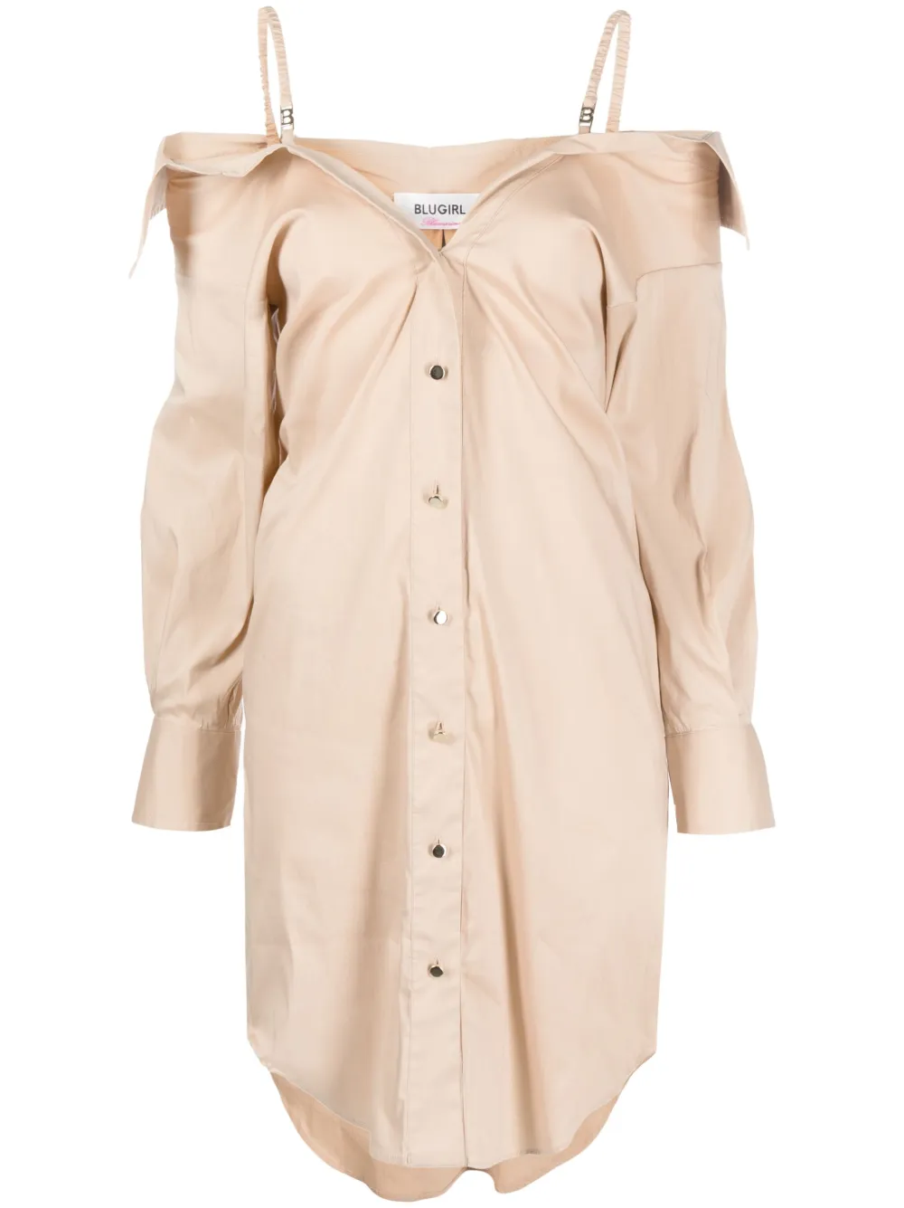 Платье-рубашка с открытыми плечами Blugirl, нейтральный
Платье-рубашка с открытыми плечами Blugirl, нейтральный