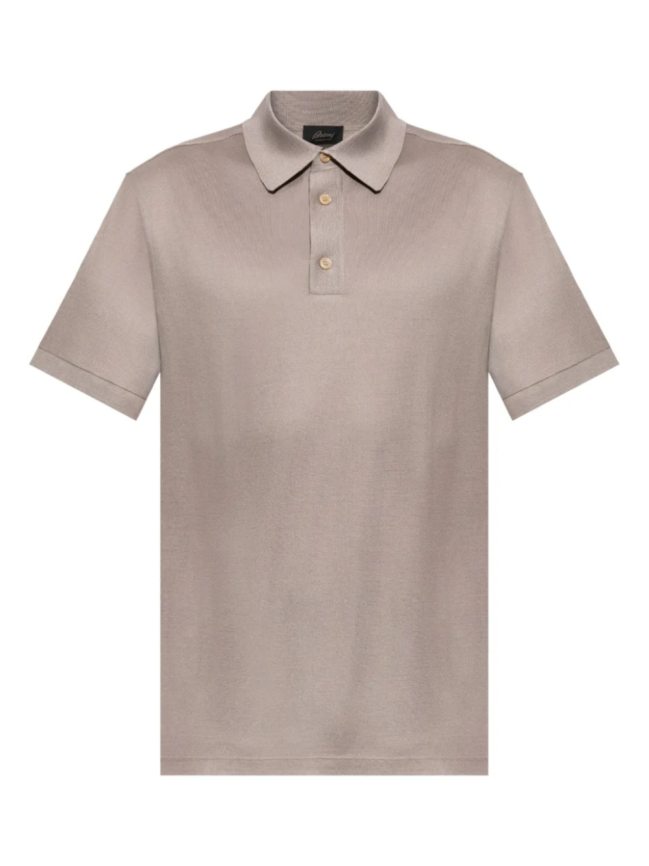 Шелковая рубашка поло Brioni, нейтральный 
Шелковая рубашка поло Brioni, нейтральный