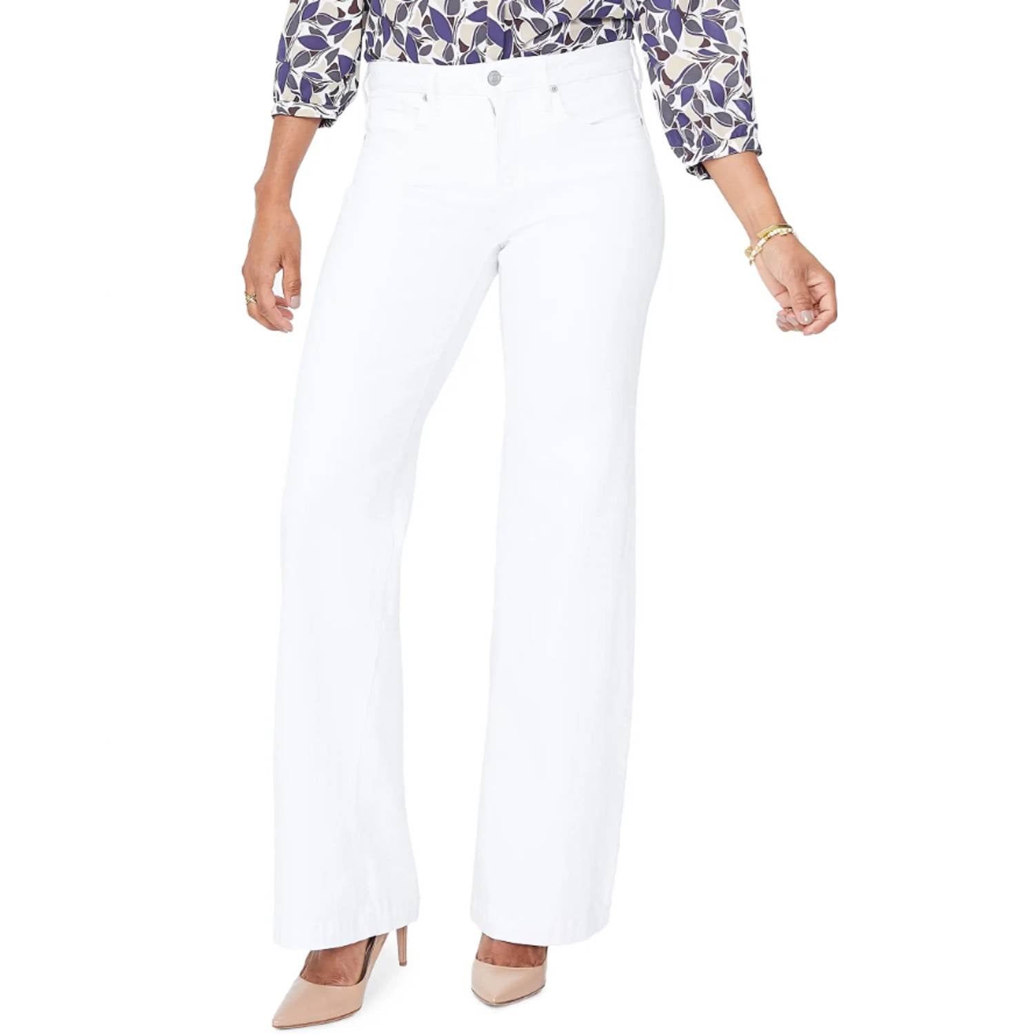 Широкие льняные брюки Optic White NYDJ
Широкие льняные брюки Optic White NYDJ