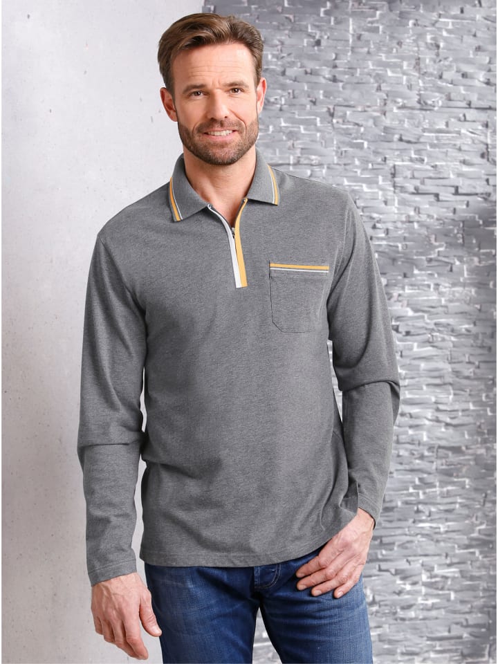 Рубашка поло серого меланжа Sieh an!
Рубашка поло серого меланжа Sieh an!