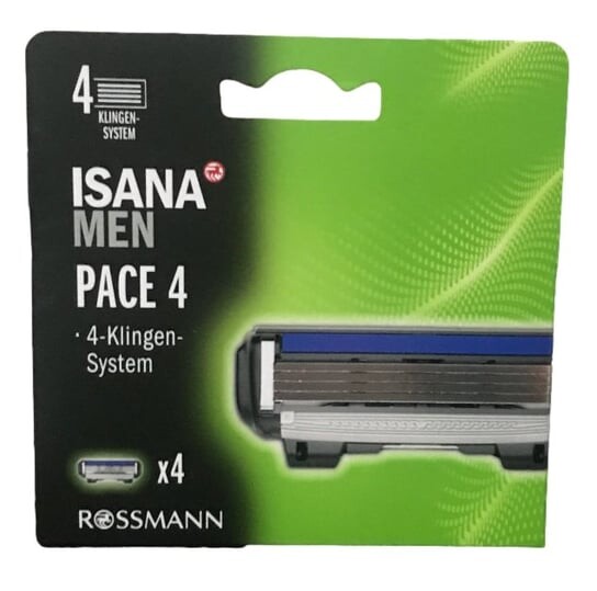 Насадки для бритвы, 4 шт. Isana, Men Pace 4
Насадки для бритвы, 4 шт. Isana, Men Pace 4