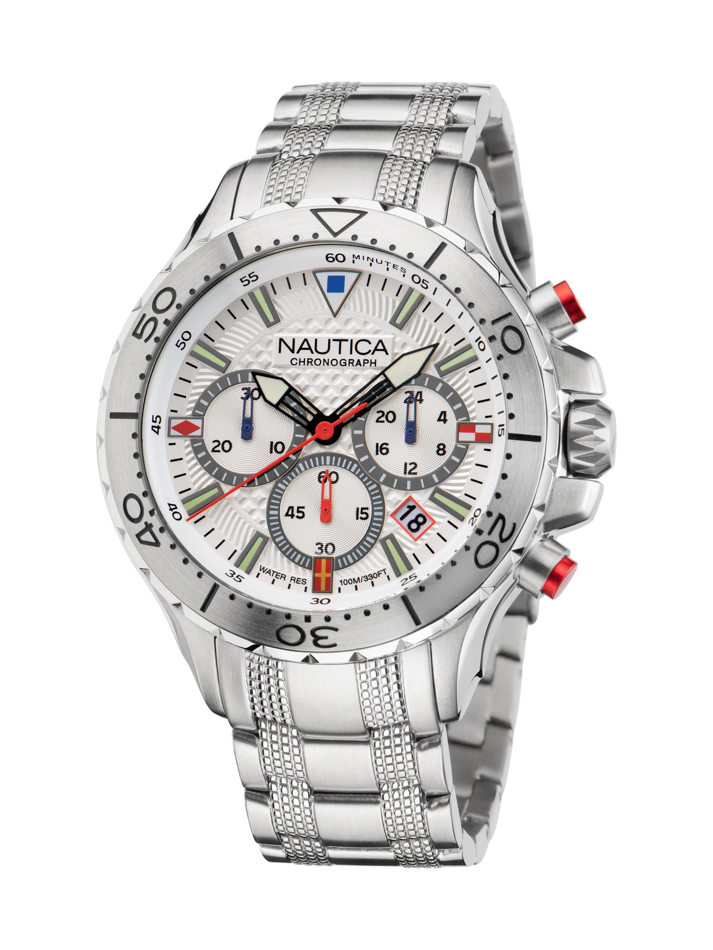 Часы Analog 'Nautica' в серебристом цвете
Часы Analog 'Nautica' в серебристом цвете