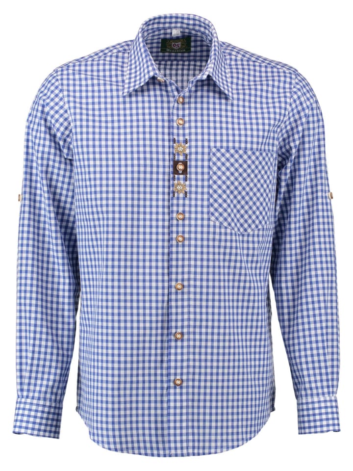 Традиционная рубашка Утамо средне-синего цвета OS-Trachten
Традиционная рубашка Утамо средне-синего цвета OS-Trachten