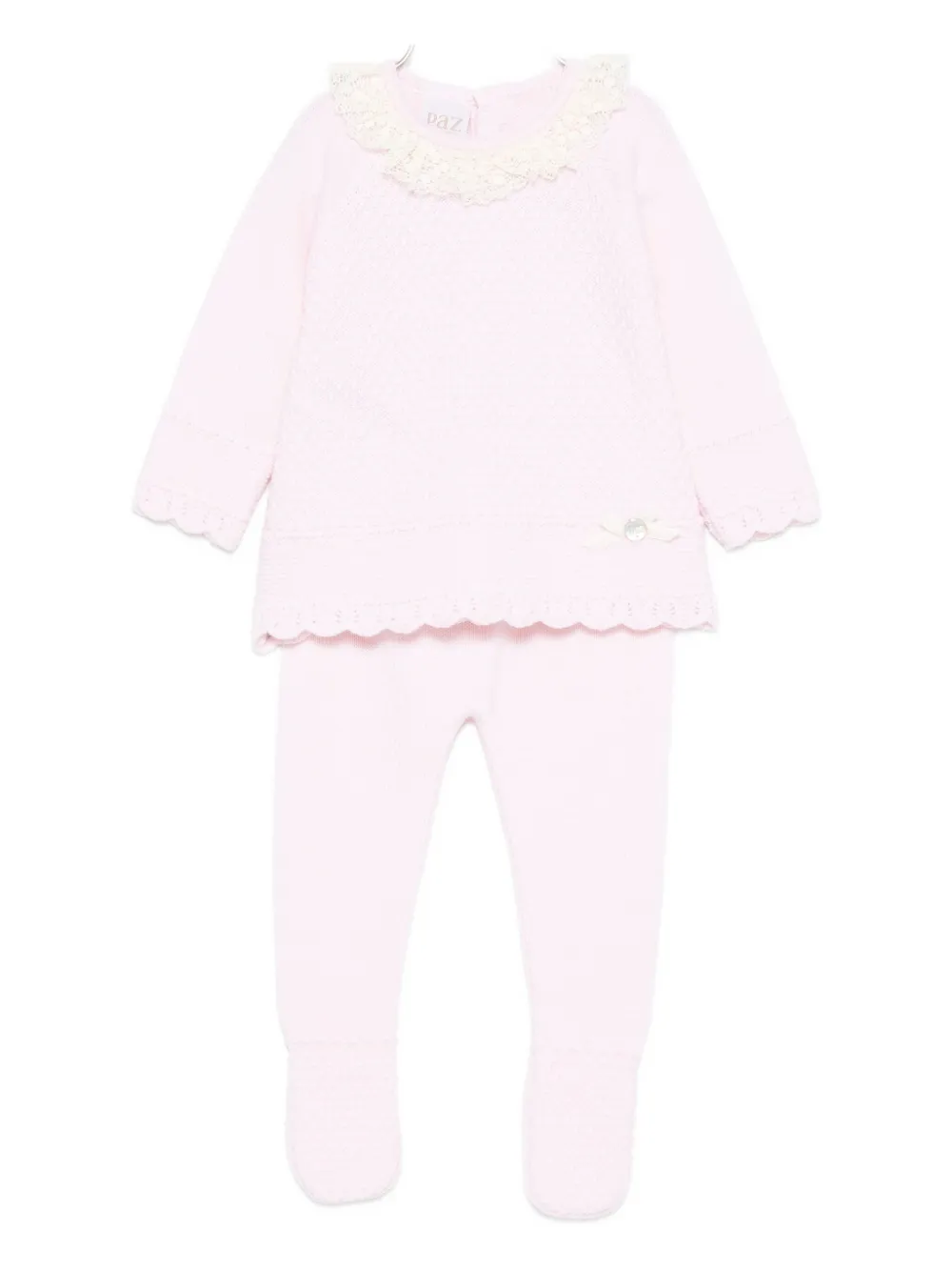 Вязаный боди с кружевной отделкой Paz Rodriguez, розовый
Вязаный боди с кружевной отделкой Paz Rodriguez, розовый