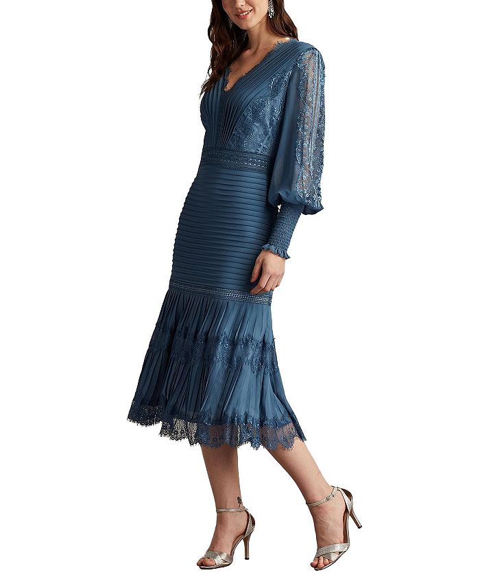 Платье Nyssa с рукавами-буфами Tadashi Shoji, синий
Платье Nyssa с рукавами-буфами Tadashi Shoji, синий