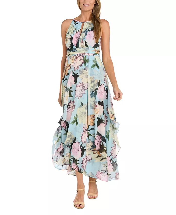 Маленькое платье с принтом на бретелях и рюшами без рукавов R & M Richards, синий
Маленькое платье с принтом на бретелях и рюшами без рукавов R & M Richards, синий