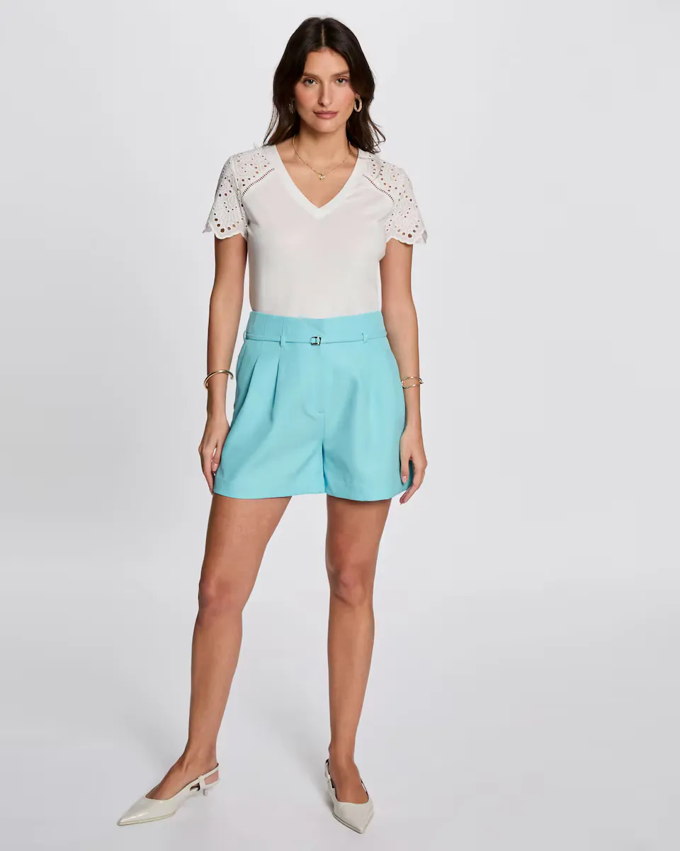 Свободные женские шорты с высокой талией Morgan, синий
Свободные женские шорты с высокой талией Morgan, синий