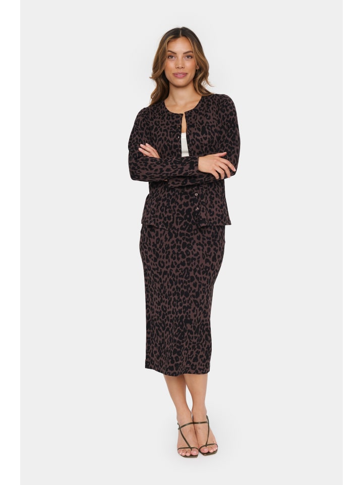 Кардиган ZhilaSZ, прямого кроя, шоколадно-коричневого цвета с леопардовым принтом SAINT TROPEZ
Кардиган ZhilaSZ, прямого кроя, шоколадно-коричневого цвета с леопардовым принтом SAINT TROPEZ