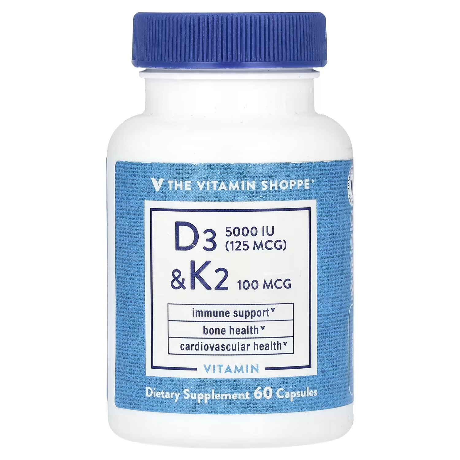 Витамины D3 и K2, 60 капсул The Vitamin Shoppe
Витамины D3 и K2, 60 капсул The Vitamin Shoppe