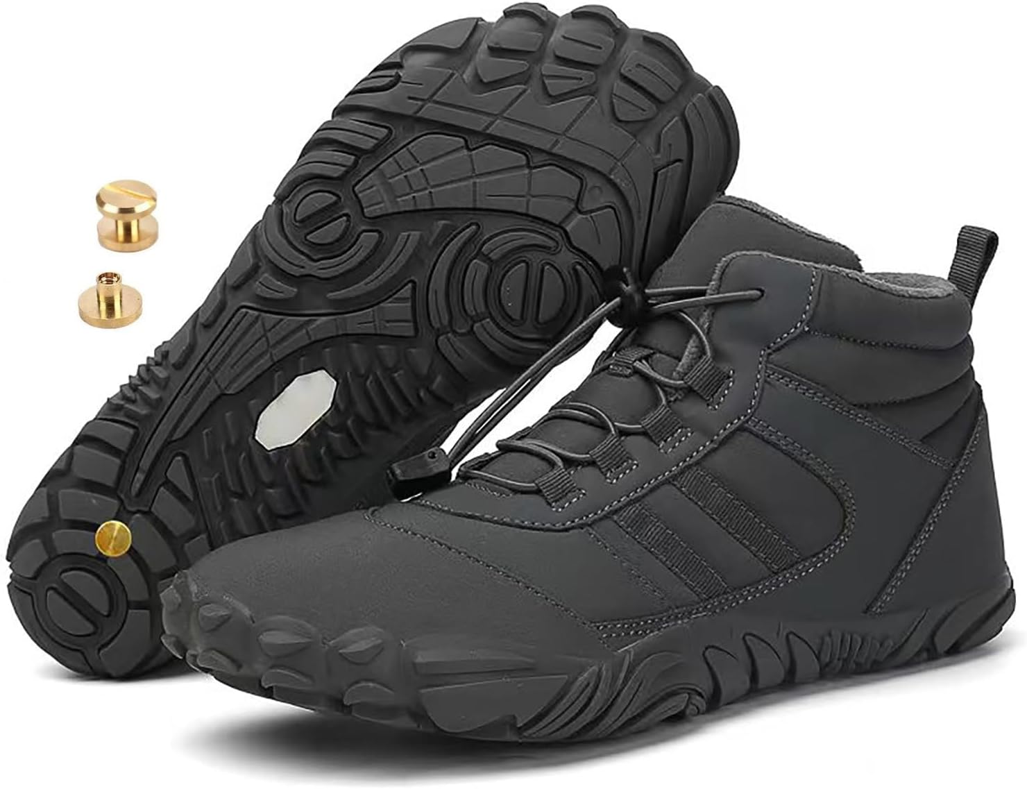 Зимние заземляющие обувь с медью, походная обувь для ходьбы, зимние походные ботинки для женщин и мужчин с цельными медными винтами Zureto, серый
Зимние заземляющие обувь с медью, походная обувь для ходьбы, зимние походные ботинки для женщин и мужчин с цельными медными винтами Zureto, серый