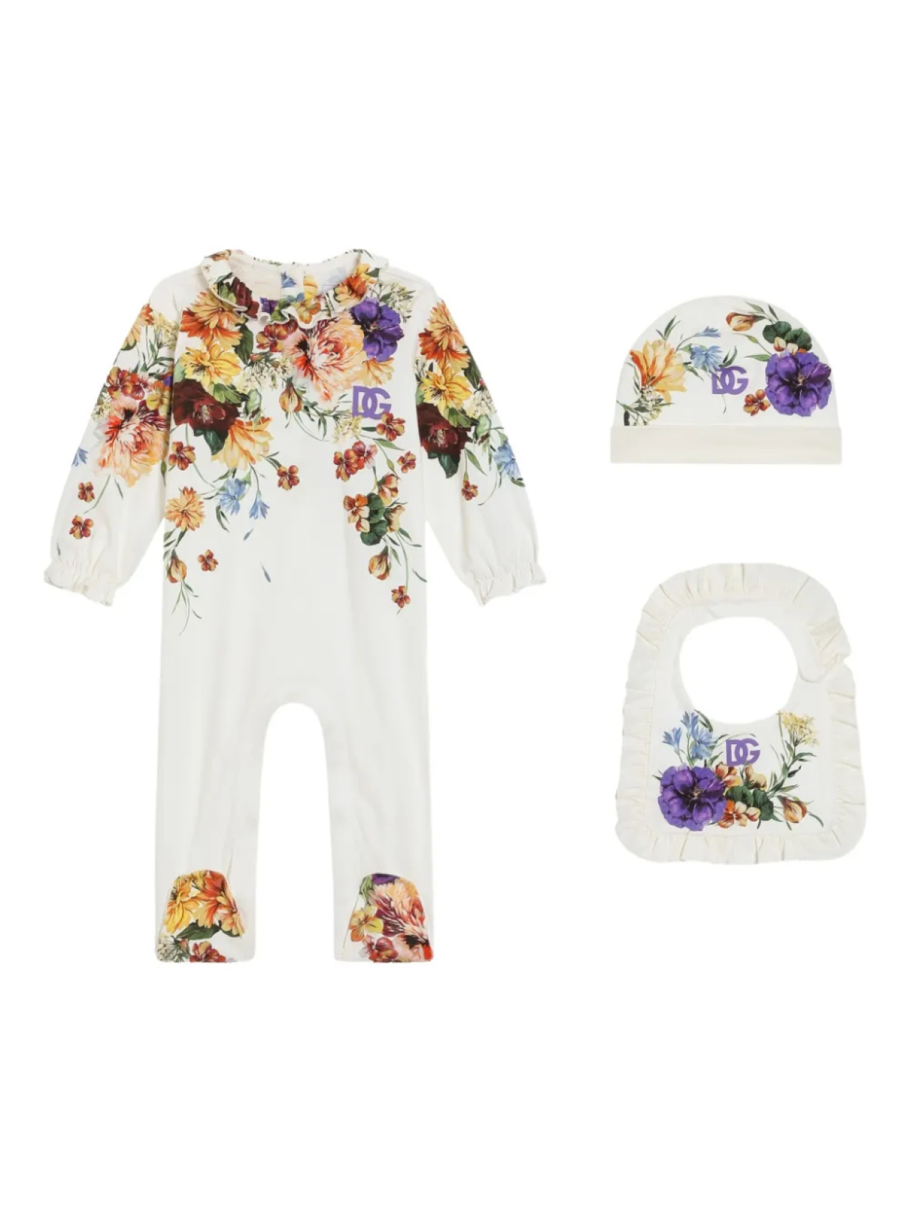Dolce & Gabbana Kids комплект для новорожденного с цветочным принтом, белый
Dolce & Gabbana Kids комплект для новорожденного с цветочным принтом, белый