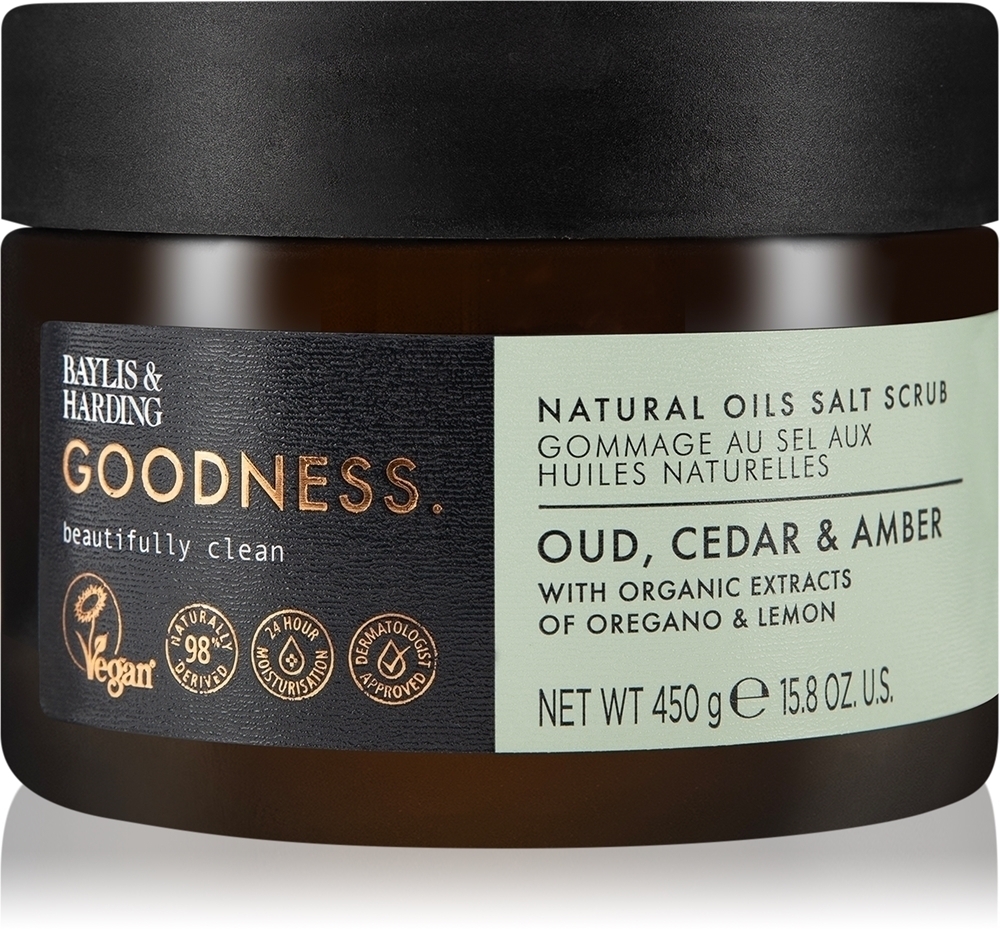Скраб для тела Goodness с удом, кедром и янтарной солью Baylis & Harding, 450 гр
Скраб для тела Goodness с удом, кедром и янтарной солью Baylis & Harding, 450 гр