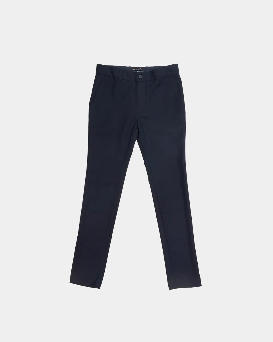 Детские брюки костюмные из ткани со структурой Spagnolo, темно-синий
Детские брюки костюмные из ткани со структурой Spagnolo, темно-синий