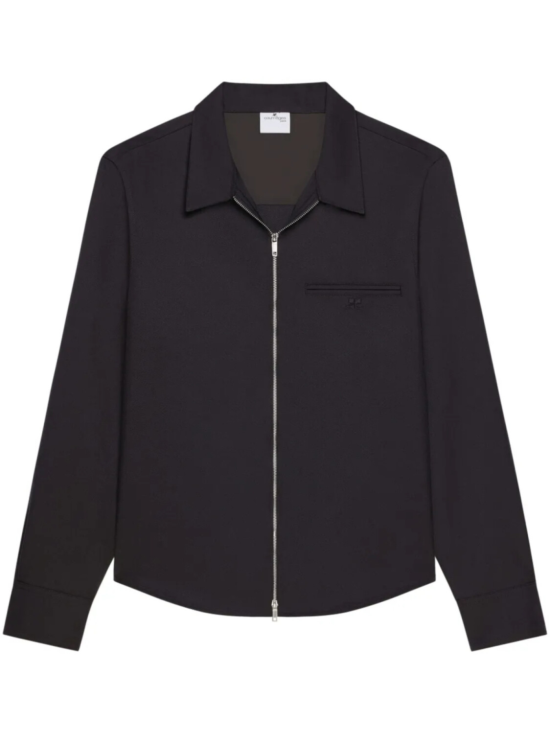 Courrèges твиловая рубашка на молнии, черный
Courrèges твиловая рубашка на молнии, черный