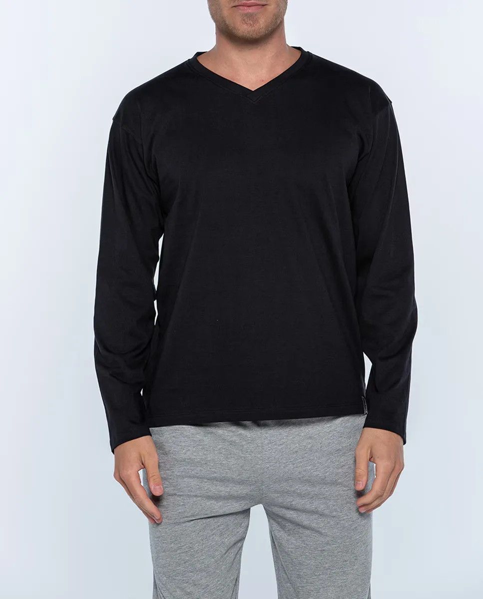 Мужская футболка с длинным рукавом и V-образным вырезом baxis Punto Blanco, чёрный
Мужская футболка с длинным рукавом и V-образным вырезом baxis Punto Blanco, чёрный