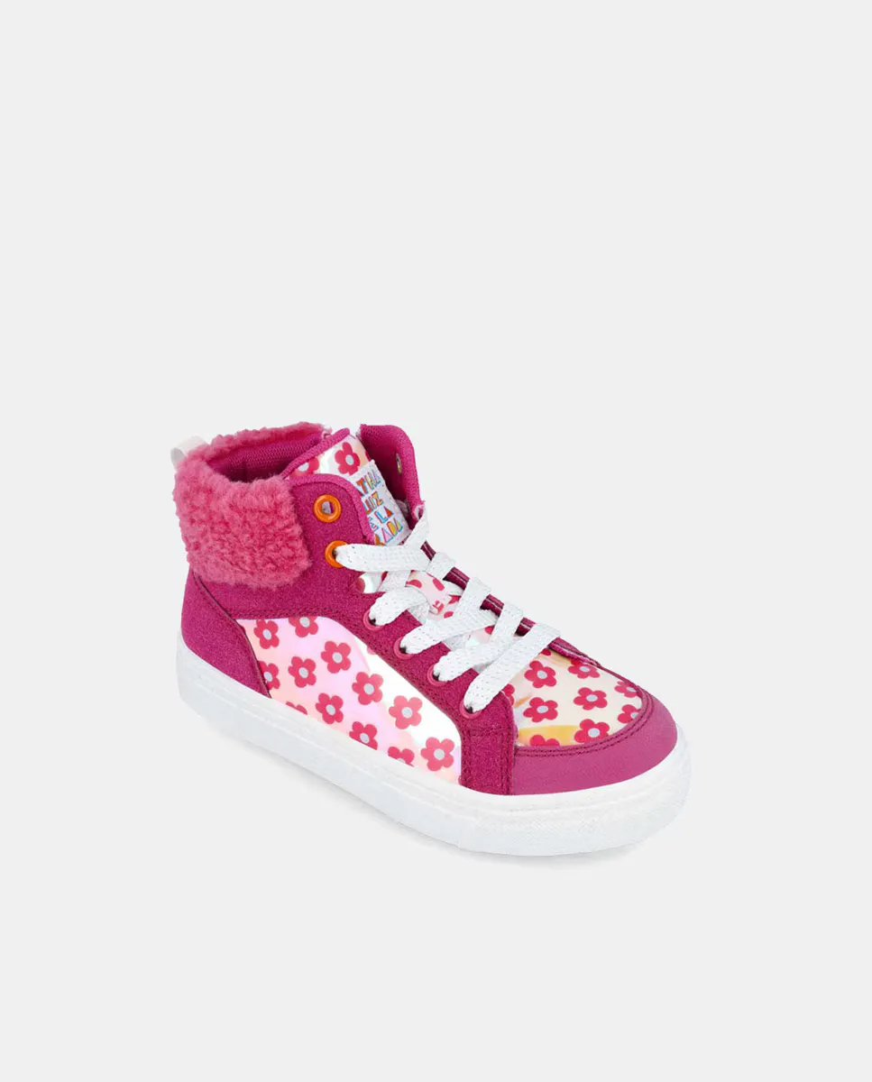 Высокие девичьи кроссовки-шлемы с цветочным принтом Agatha Ruiz de la Prada, цвет Fucsia
Высокие девичьи кроссовки-шлемы с цветочным принтом Agatha Ruiz de la Prada, цвет Fucsia