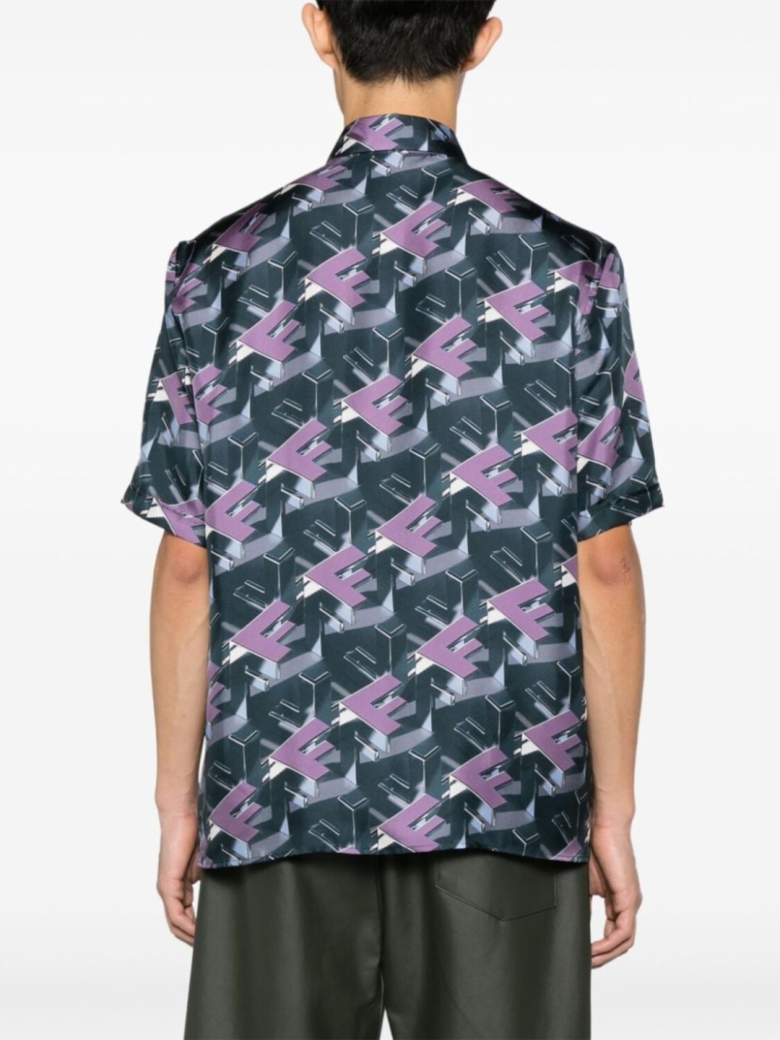 FENDI шелковая рубашка с принтом Fendi Shadow, фиолетовый
FENDI шелковая рубашка с принтом Fendi Shadow, фиолетовый