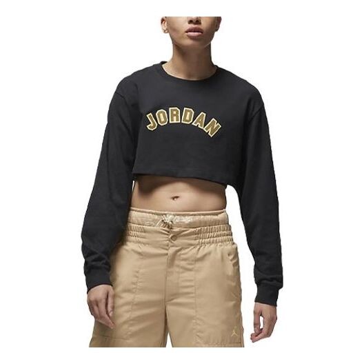 Футболка с длинным рукавом и графическим принтом, супер-укороченная Air Jordan, черный
Футболка с длинным рукавом и графическим принтом, супер-укороченная Air Jordan, черный