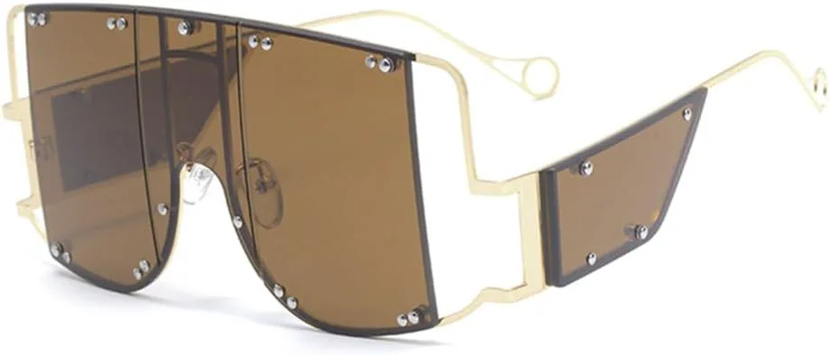 Роскошные солнцезащитные очки большого размера для женщин, винтажные, с заклепками и ажурной отделкой, цельные, в стиле панк, женские очки TYUVIVO, Gold Tea
Роскошные солнцезащитные очки большого размера для женщин, винтажные, с заклепками и ажурной отделкой, цельные, в стиле панк, женские очки TYUVIVO, Gold Tea