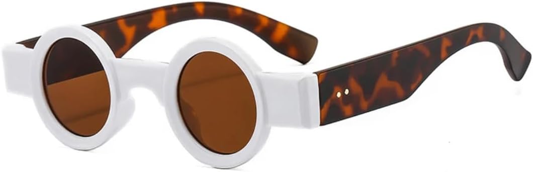 Солнцезащитные очки для мужчин и женщин - защита UV400 - маленькие круглые очки в стиле панк с прозрачными линзами цвета океана для занятий спортом на открытом воздухе и вождения DSVIGF, White Leopard Tea
Солнцезащитные очки для мужчин и женщин - защита UV400 - маленькие круглые очки в стиле панк с прозрачными линзами цвета океана для занятий спортом на открытом воздухе и вождения DSVIGF, White Leopard Tea