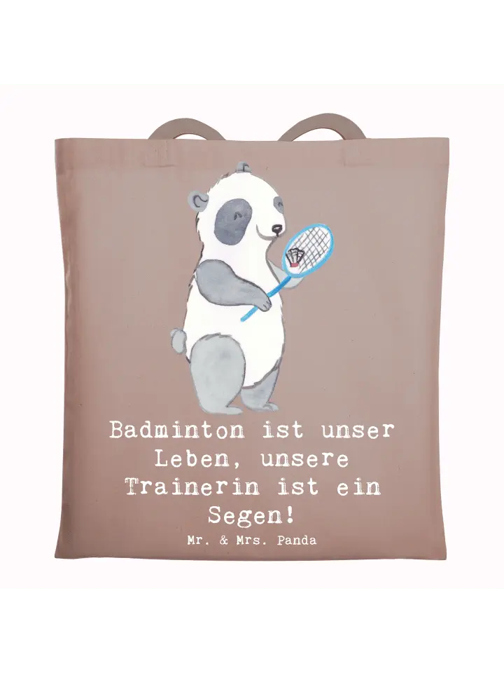 Сумка для переноски Mr & Mrs Panda Badminton Trainerin, пастельно-коричневый
Сумка для переноски Mr & Mrs Panda Badminton Trainerin, пастельно-коричневый