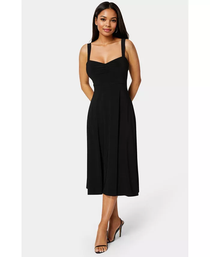 Женское платье миди с вырезом сердечком и расклешенной юбкой Bebe, черный
Женское платье миди с вырезом сердечком и расклешенной юбкой Bebe, черный