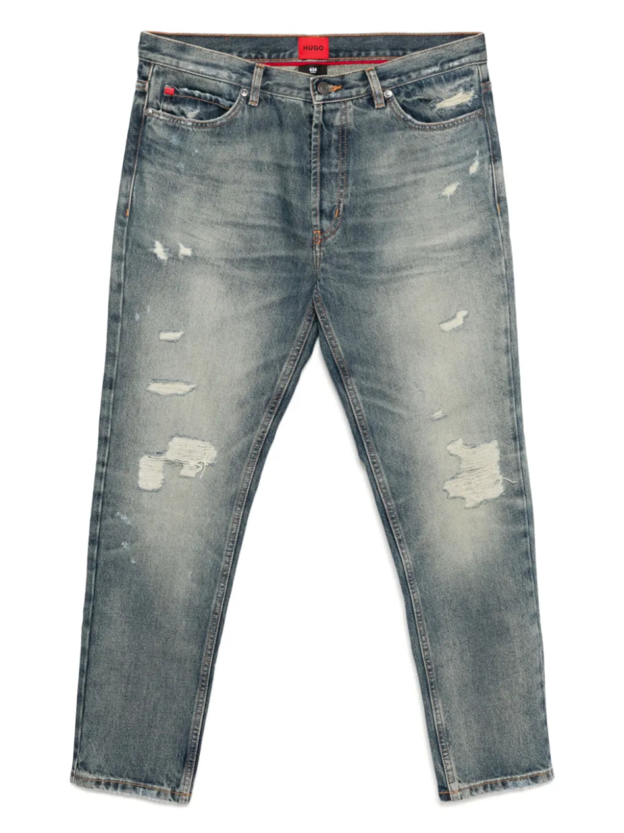 Джинсы с эффектом потертости HUGO, синий
Джинсы с эффектом потертости HUGO, синий