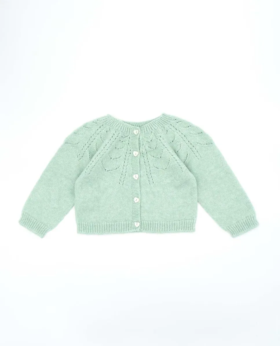 Ажурный вязаный жакет для девочки на пуговицах Fina Ejerique, светло-зеленый
Ажурный вязаный жакет для девочки на пуговицах Fina Ejerique, светло-зеленый