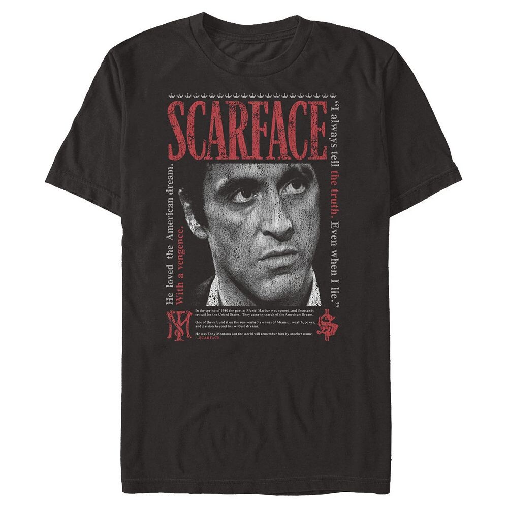 Мужская футболка с изображением Scarface He Loved The American Dream Licensed Character, черный
Мужская футболка с изображением Scarface He Loved The American Dream Licensed Character, черный