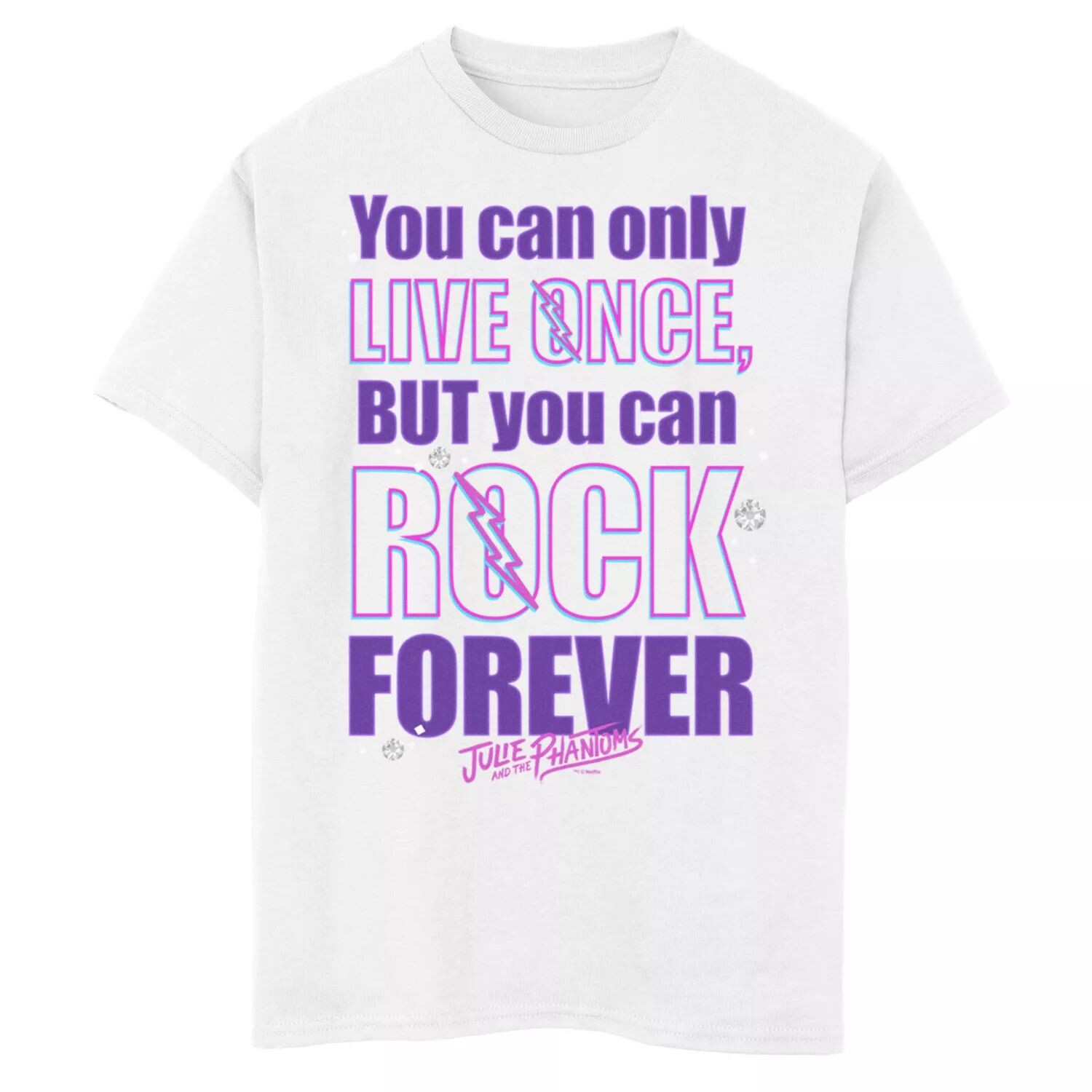 Футболка с графическим рисунком для мальчиков 8–20 лет «Джули и призраки, с которыми можно раскачиваться навсегда» Licensed Character 
Футболка с графическим рисунком для мальчиков 8–20 лет «Джули и призраки, с которыми можно раскачиваться навсегда» Licensed Character