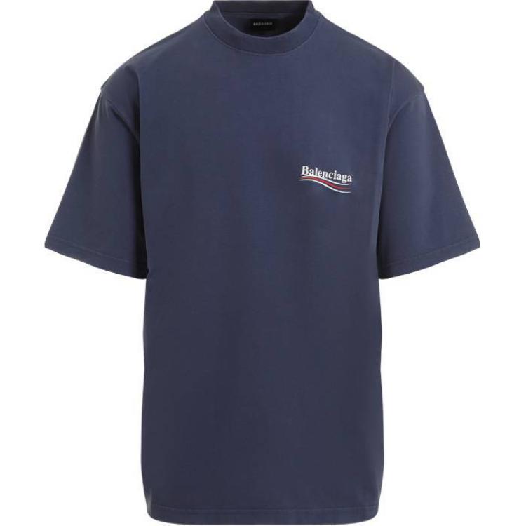 Футболка с принтом логотипа Balenciaga, синяя
Футболка с принтом логотипа Balenciaga, синяя