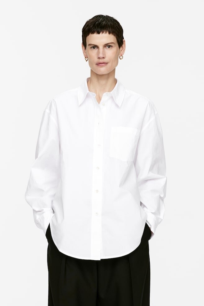 Рубашка свободного кроя из хлопка Arket, белый
Рубашка свободного кроя из хлопка Arket, белый