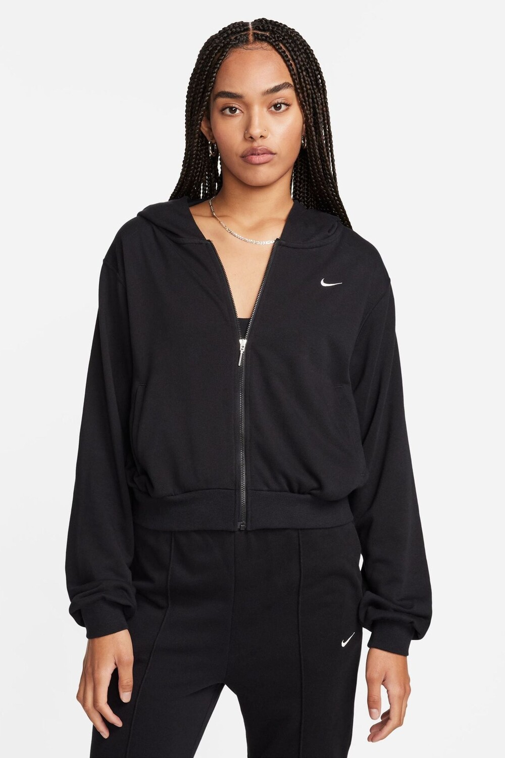 Свободная толстовка с капюшоном из махровой ткани застегивающимся на молнию Nike, черный
Свободная толстовка с капюшоном из махровой ткани застегивающимся на молнию Nike, черный